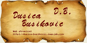 Dušica Bušiković vizit kartica